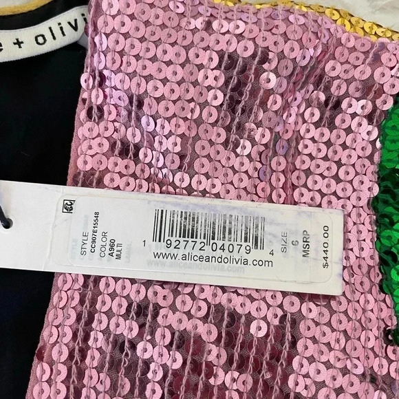 Alice + Olivia multi colored sequin mini dress - Picture 11 of 15